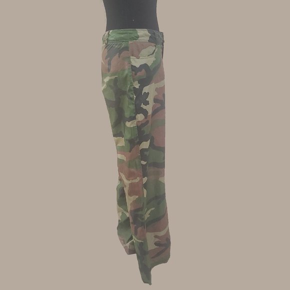 Super Rare Vintage Late 90s/Y2K BETSEY JOHNSON Camouflage Wide Leg Raver Pants - Picture 3 of 14